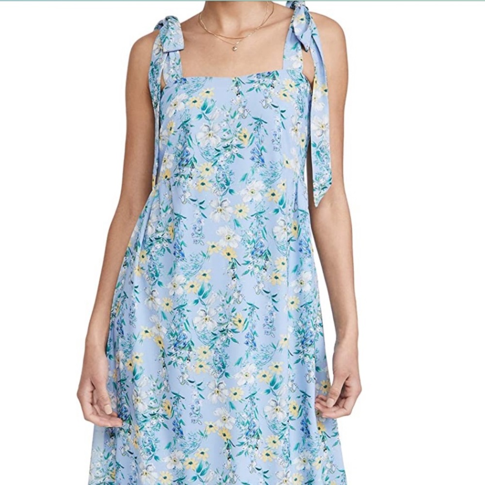 Yumi Kim Anthropologie Blue Floral Maxi Dress
